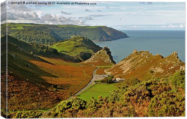 Valley of Rocks Canvas Print by graham young