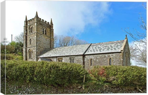St Brendans Church, Brendon  Canvas Print by graham young