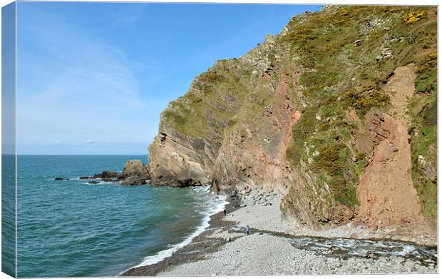 Heddons Mouth, North Devon  Canvas Print by graham young