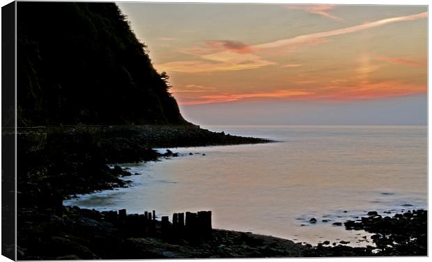 West Beach Sunset, Lynmouth  Canvas Print by graham young
