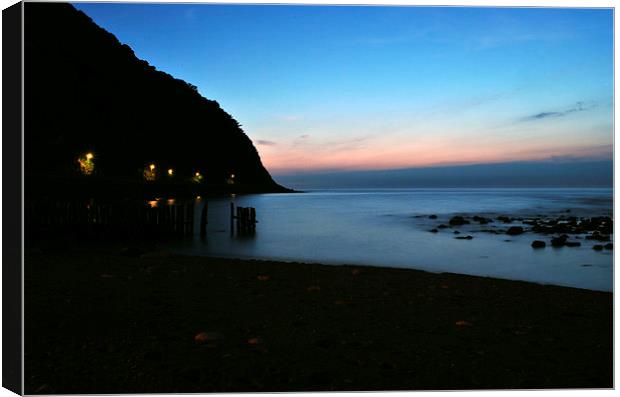 Lynmouth Bay at Nightfall   Canvas Print by graham young