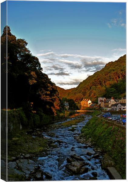 The East Lyn at Lynmouth  Canvas Print by graham young