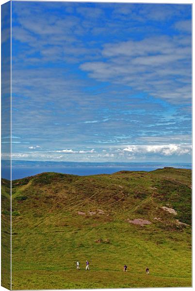 Hiking on the Foreland  Canvas Print by graham young