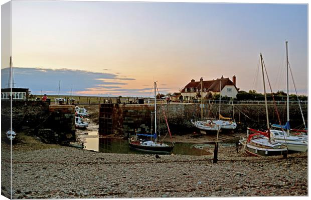 Porlock Weir Sunset  Canvas Print by graham young