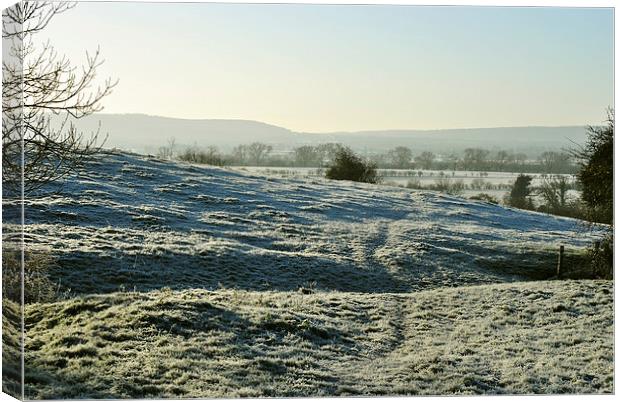 A Chilly Morning in the Chilterns  Canvas Print by graham young