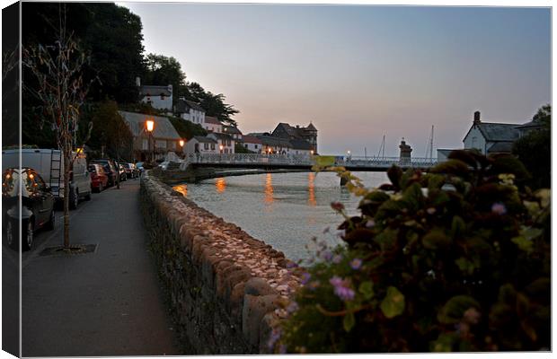 Lynmouth by Lamplight  Canvas Print by graham young