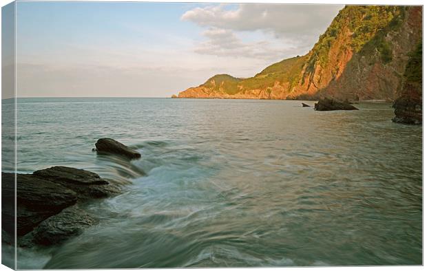Woody Bay at High Tide  Canvas Print by graham young