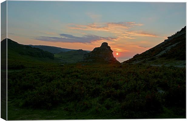 Sunset at The Valley of Rocks  Canvas Print by graham young