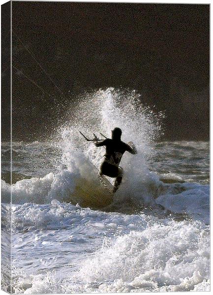 Kite Surfer  Canvas Print by graham young