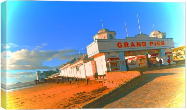 The Grand Pier at Weston Super Mare Canvas Print by graham young