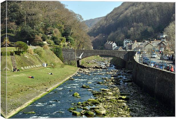 The East Lyn River at Lynmouth Canvas Print by graham young