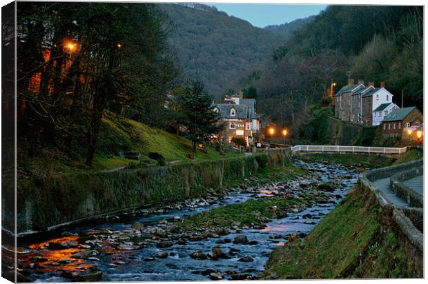 Lynmouth at Dusk Canvas Print by graham young