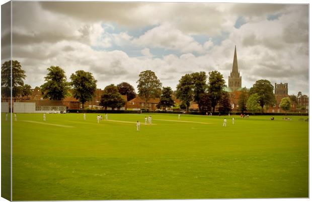 Cricket at Priory Park, Chichester Canvas Print by graham young