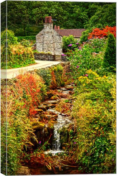 The Cottage By The Stream Canvas Print by graham young