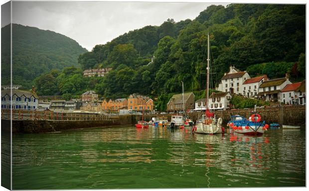 Entering Lynmouth Harbour Canvas Print by graham young