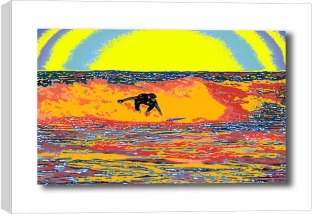Rainbow Surfer Canvas Print by graham young