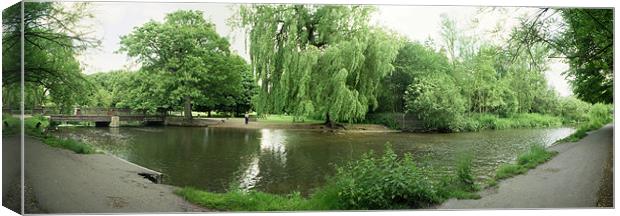 The River Gade at Cassiobury Park in Watford Canvas Print by graham young