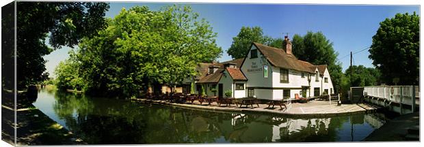 The Three Horseshoes at Winkwell Canvas Print by graham young
