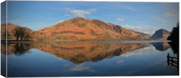 Buttermere Reflections panorama Canvas Print by graham young
