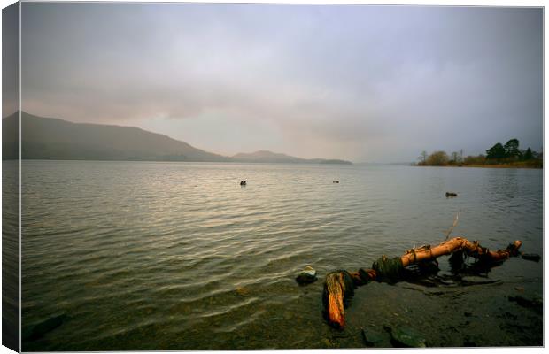 Derwentwater under a stormy sky Canvas Print by graham young