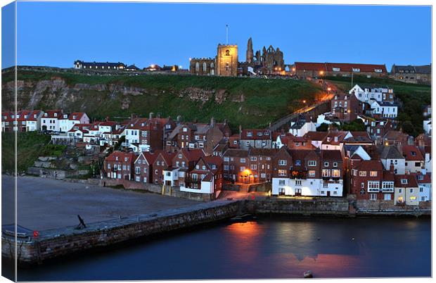 East Cliff, Whitby at Dusk Canvas Print by graham young