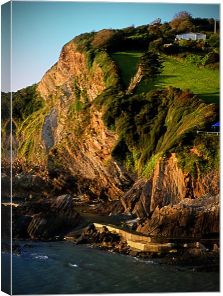 Majestic Coombe Martin Cliffs Canvas Print by graham young