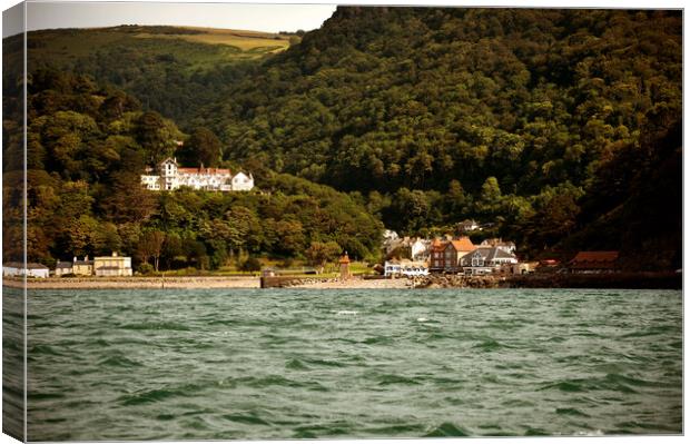 Lynmouth From The Sea Canvas Print by graham young