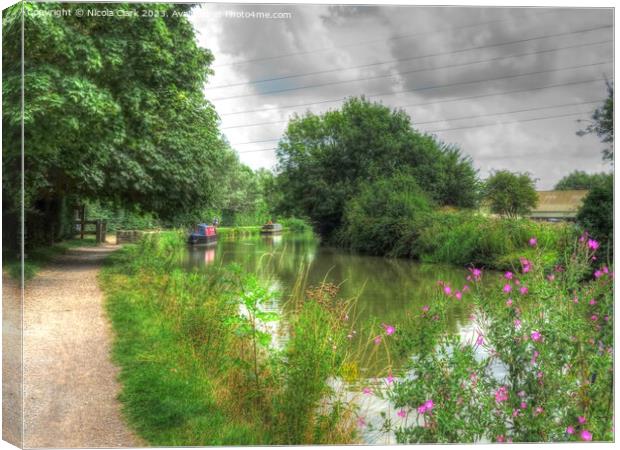 Serenity on the K A Canal Canvas Print by Nicola Clark