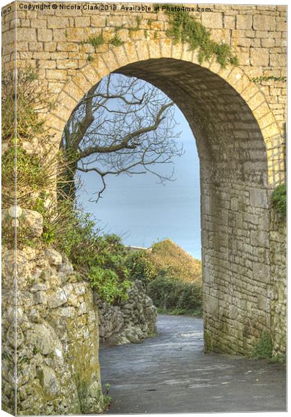 Pathway To The Sea Canvas Print by Nicola Clark