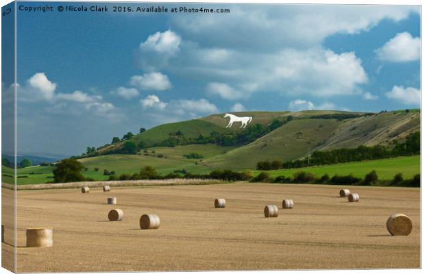 Westbury White Horse Canvas Print by Nicola Clark