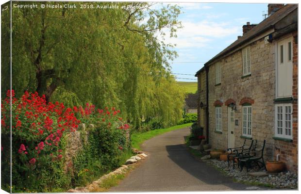 English Country Cottages Canvas Print by Nicola Clark