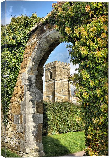 Arch Framed Church Canvas Print by Nicola Clark