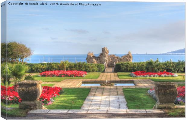Sandsfoot Castle And Gardens Canvas Print by Nicola Clark