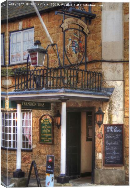 The Ilchester Arms Hotel Canvas Print by Nicola Clark