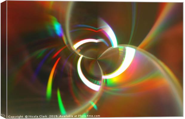 CD In A Spin Canvas Print by Nicola Clark