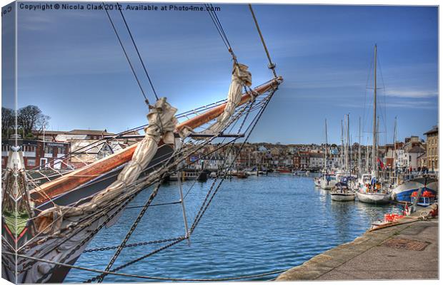 Weymouth Old Harbour Canvas Print by Nicola Clark