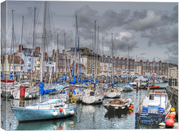 Busy Harbour Canvas Print by Nicola Clark