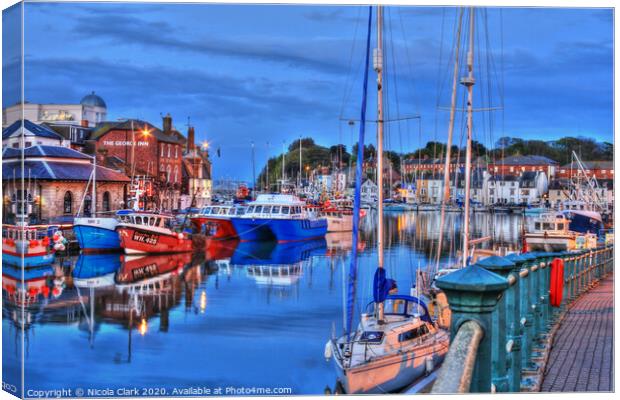 Weymouth Harbour  Canvas Print by Nicola Clark