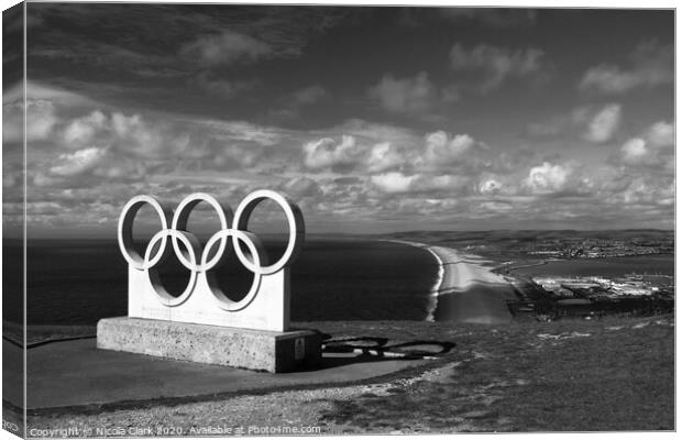 The Olympic Rings Canvas Print by Nicola Clark
