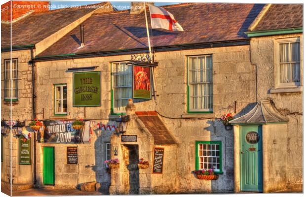 Historic Charm at The George Inn Canvas Print by Nicola Clark