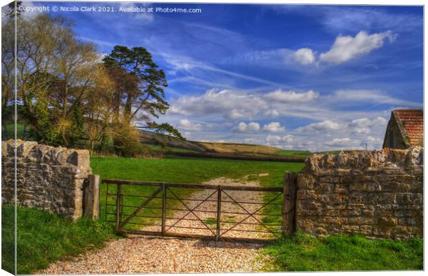 Serene Countryside Haven Canvas Print by Nicola Clark