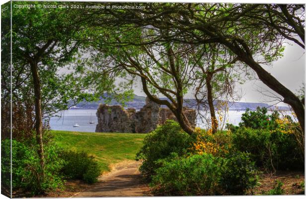 Majestic Ruins of Sandsfoot Castle Canvas Print by Nicola Clark