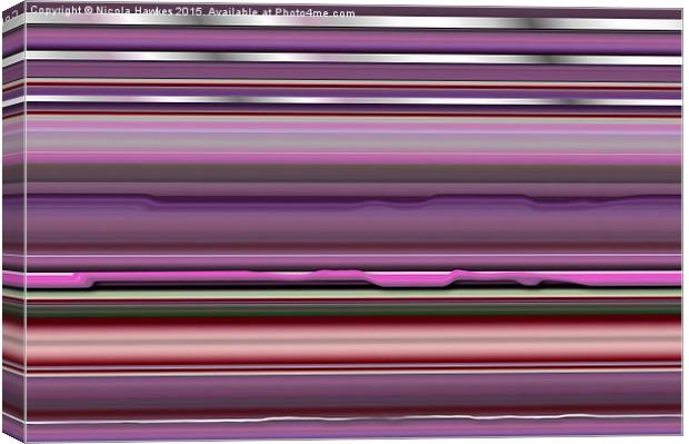  One The Line (purple) Canvas Print by Nicola Hawkes