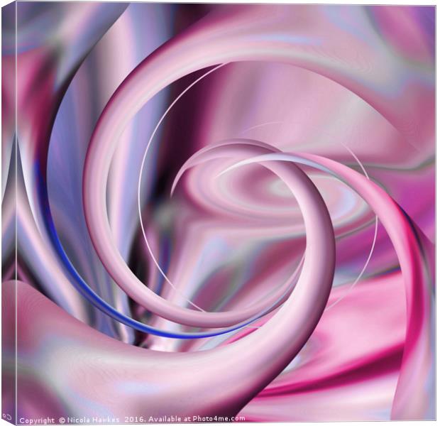 Twister (Pink) Canvas Print by Nicola Hawkes