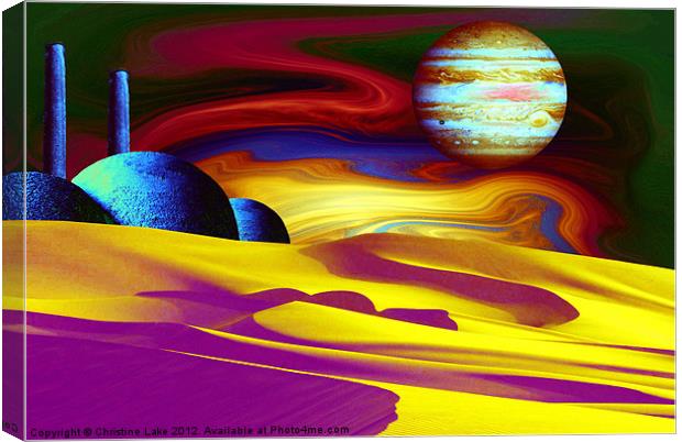 Psychedelic Landscape Canvas Print by Christine Lake