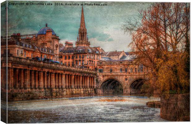 Pultney Bridge Canvas Print by Christine Lake