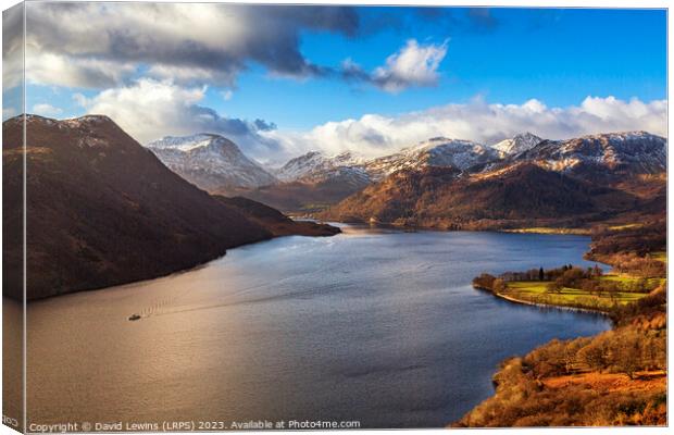 Ullswater Winter Canvas Print by David Lewins (LRPS)