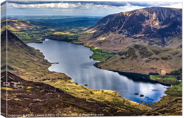 Crummock Water Canvas Print by David Lewins (LRPS)
