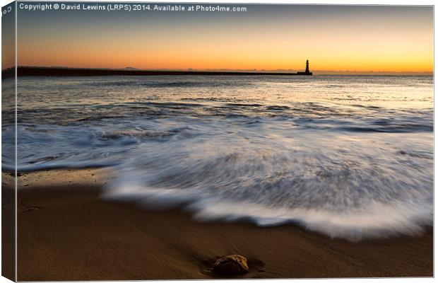 Roker Sunrise Canvas Print by David Lewins (LRPS)