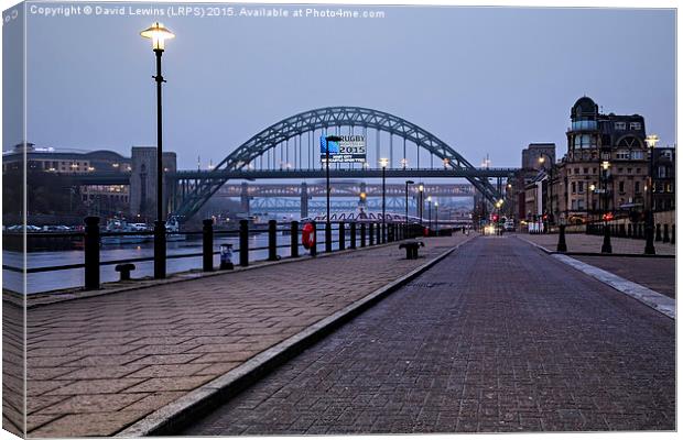 Tyne Bridge - Rugby World Cup 2015 Canvas Print by David Lewins (LRPS)